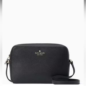 Kate Spade Black Pebbled Leather Harper Crossbody Purse